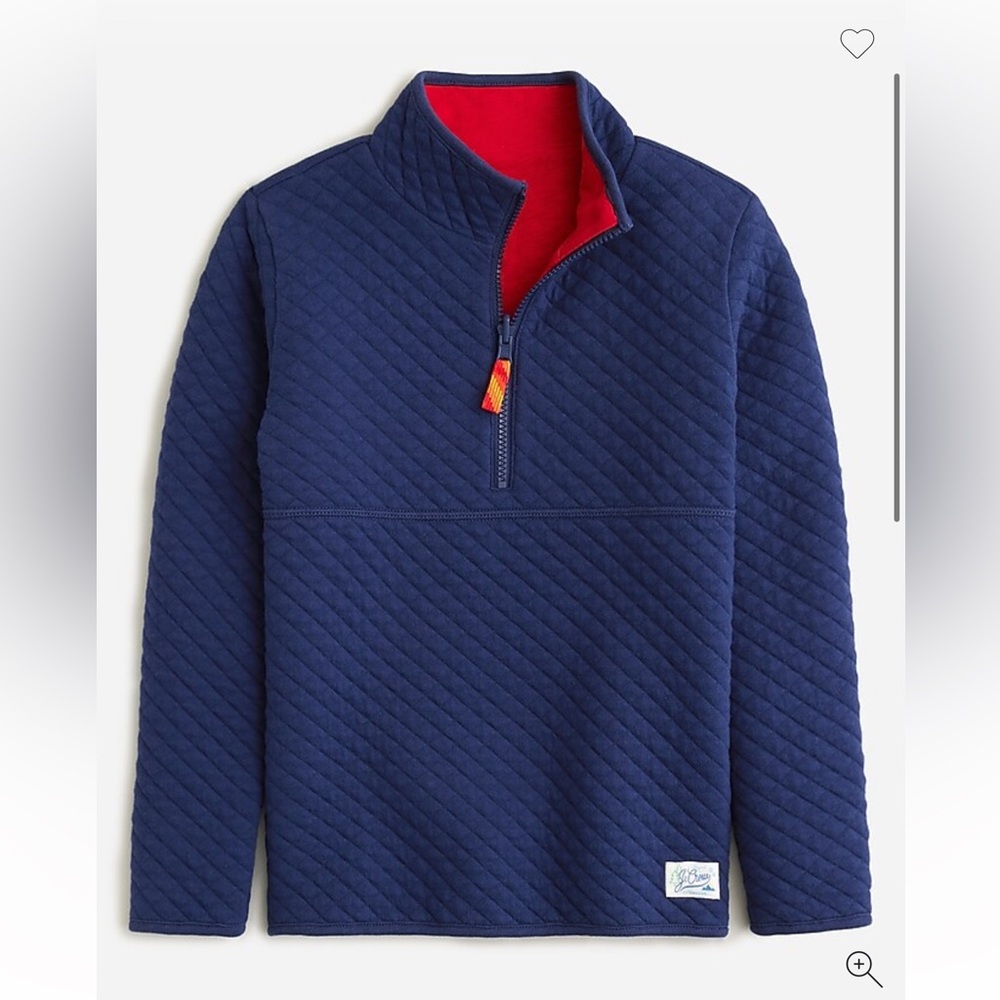 Crewcuts Kids' Quilted Jersey Reversible Half-Zip Sweatshirt